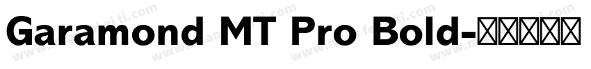 Garamond MT Pro Bold字体转换